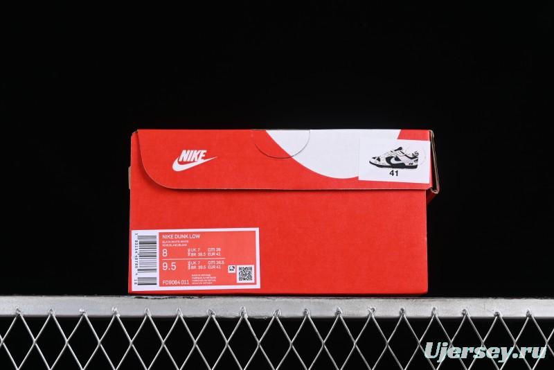 Nike Dunk Low Reverse Panda Graffiti Color SB Lace-Up Low-Top Casual Skate Shoes - FD9064-011