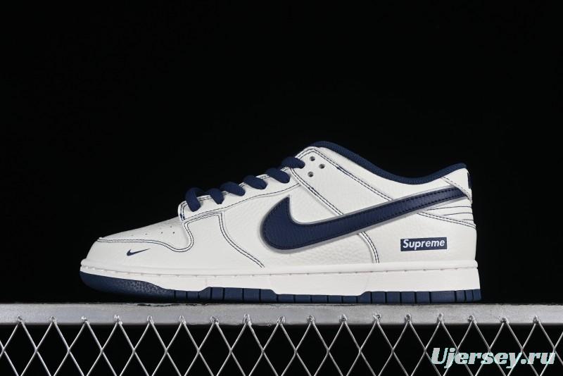 Supreme x Nike SB Dunk Low Deep Blue Colorway Low-Top Casual Skate Shoes - RM2308-238