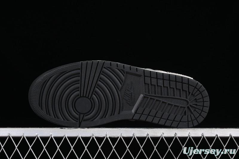 Nike Air Jordan 1 Low AJ1 Panda Prank Street Graffiti - Angel Demon Low Top Basketball Shoes - DQ8421-001