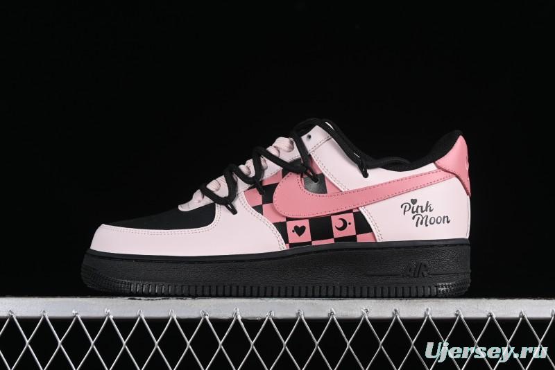 Nike Air Force 1 '07 Low Custom Anime Theme Black Sugar Heart Casual Sneakers with Lace-Up - ZH0316-012