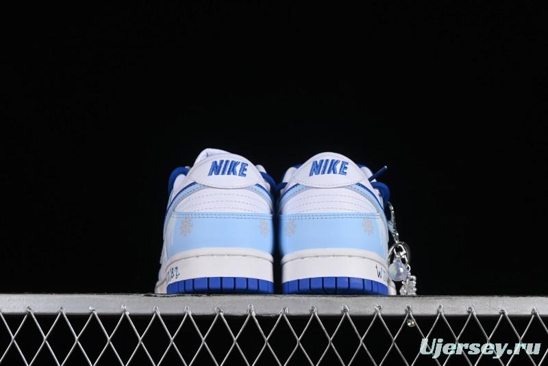 Nike Dunk Low Winter is Here Minimalist White Blue SB Lace-Up Low-Top Casual Skate Shoes - DV0831-104