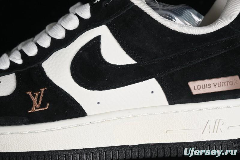 Nike Air Force 1 '07 Low LV Collaboration - Beige Black Pigskin Casual Sneakers - HD1968-010