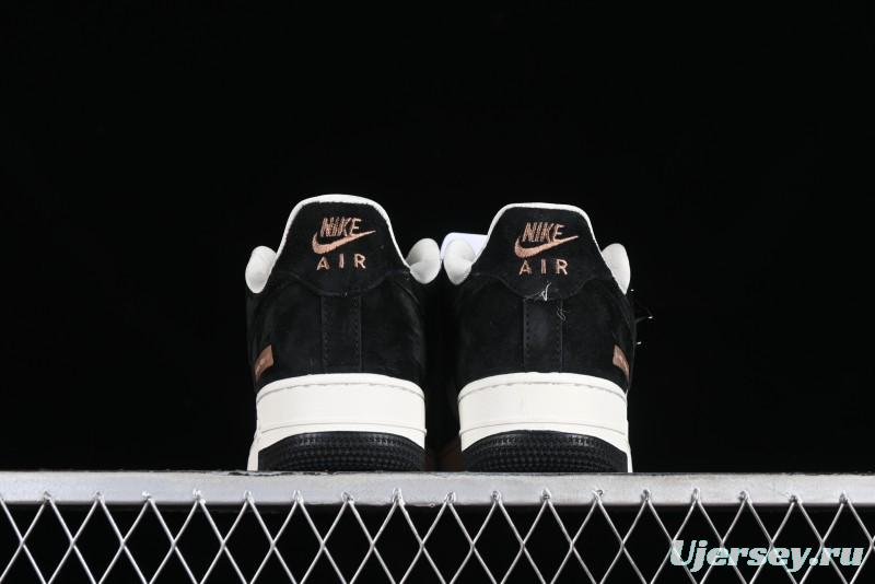 Nike Air Force 1 '07 Low LV Collaboration - Beige Black Pigskin Casual Sneakers - HD1968-010