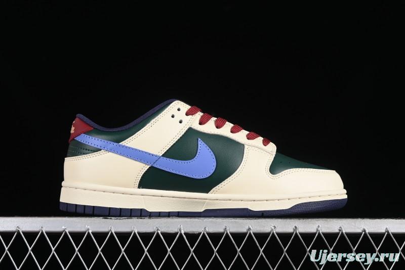 Nike SB Dunk Low Retro Skateboarding Shoes with Gorge Green and Red Swoosh Design - FV8106-361