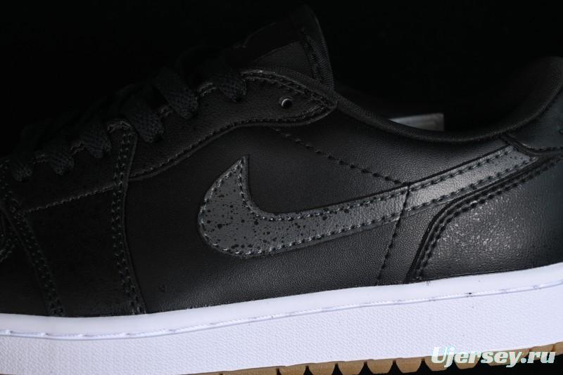 Nike Air Jordan 1 Low Golf Shoes Black Snake Pattern - DD9315-005