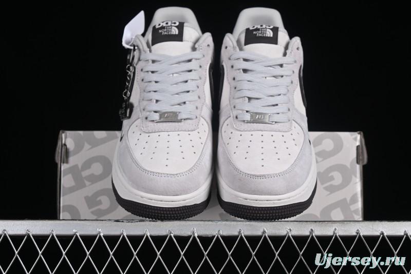 Nike Air Force 1'07 Low The North Face CDG Collaboration - Beige Grey Pigskin Low-Top Casual Sneakers - HD1968-015
