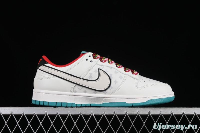 Nike SB Dunk Low LV Collaboration - Beige Violent Bear Anniversary High-End Custom Low-Top Casual Skate Shoes - SJ2068-240