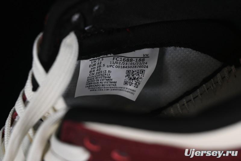 Louis Vuitton x Nike Dunk Low Customized Sneakers - Burgundy with Silver Swoosh SB Low Top Casual Skate Shoes - FC1688-188