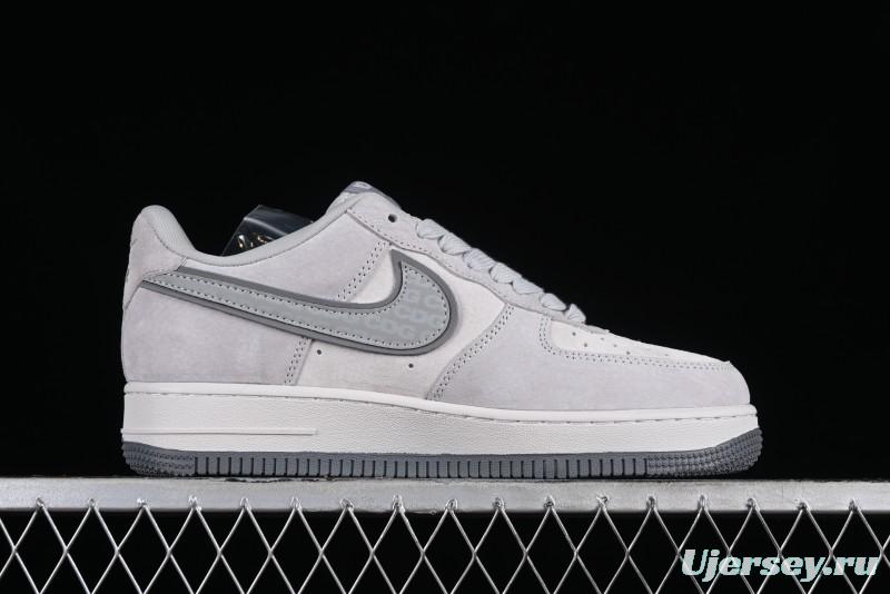 Nike Air Force 1 '07 Low The North Face CDG Collaboration - Light Grey Pigskin Low-Top Casual Sneakers - HD1968-016