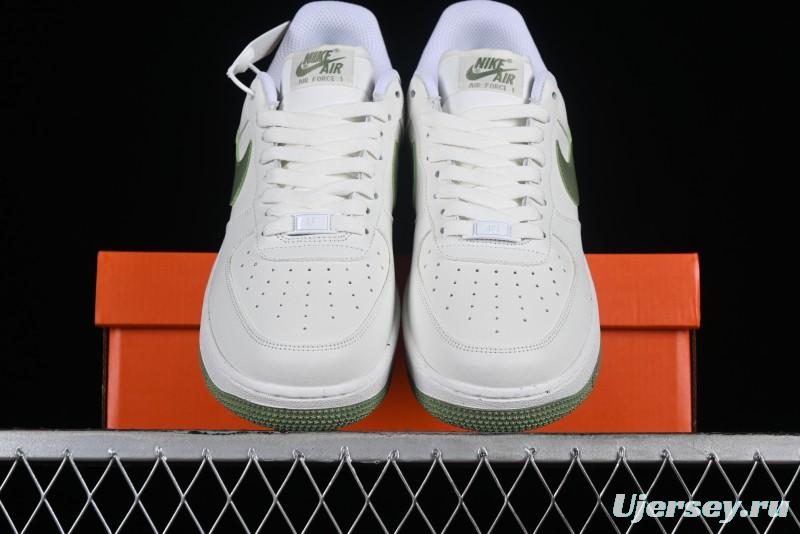 Nike Air Force 1 '07 Low Casual Sneakers in White Green - DV3808-106