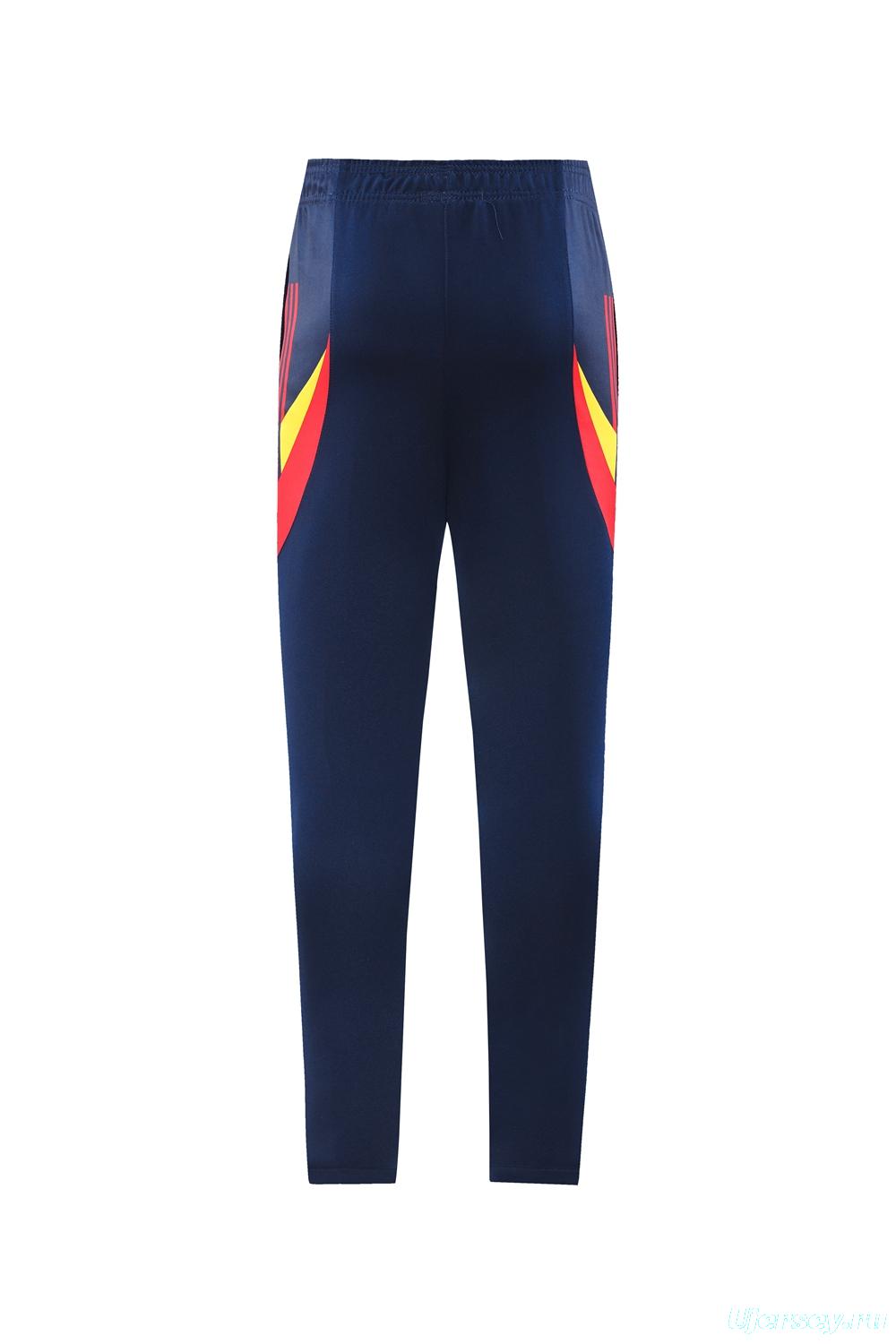 2024 Spain Navy Full Zipper Jacket +Long Pants
