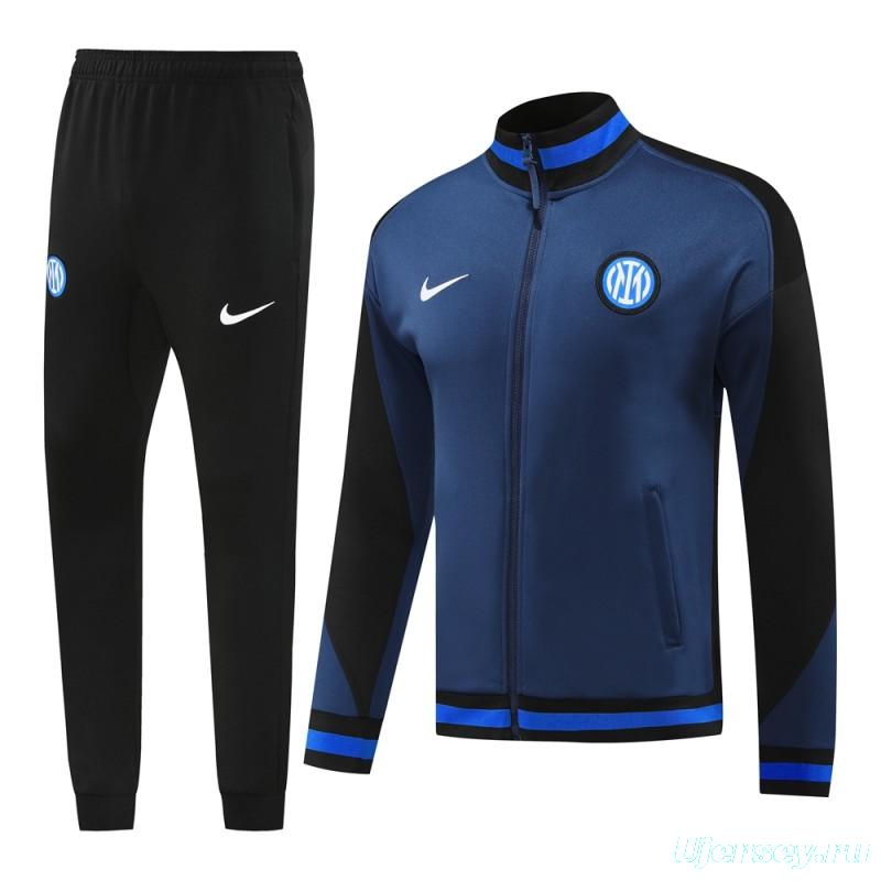 24/25 Inter Milan Navy Full Zipper Jacket +Long Pants