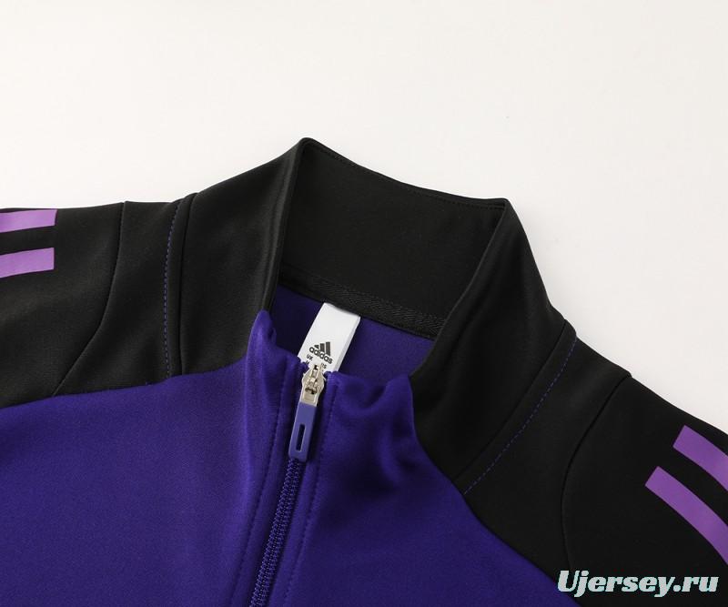 2024 Germany Purple Full Zipper Jacket +Long Pants