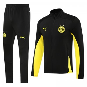 24/25 Borussia Dortmund Black/Yellow Full Zipper Jacket +Long Pants