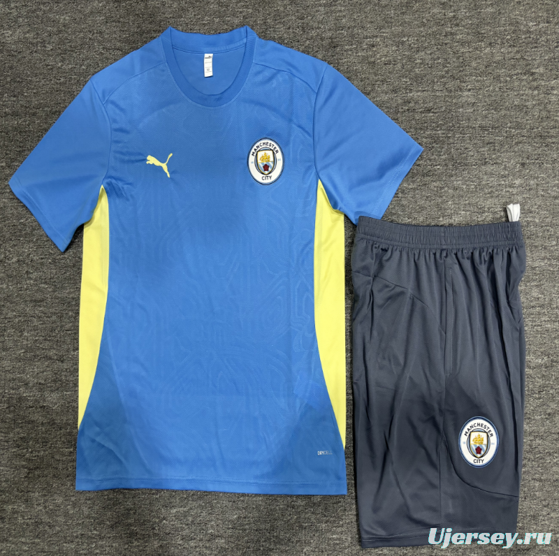 24/25 Manchester City Sky Blue Short Sleeve Jersey+Shorts