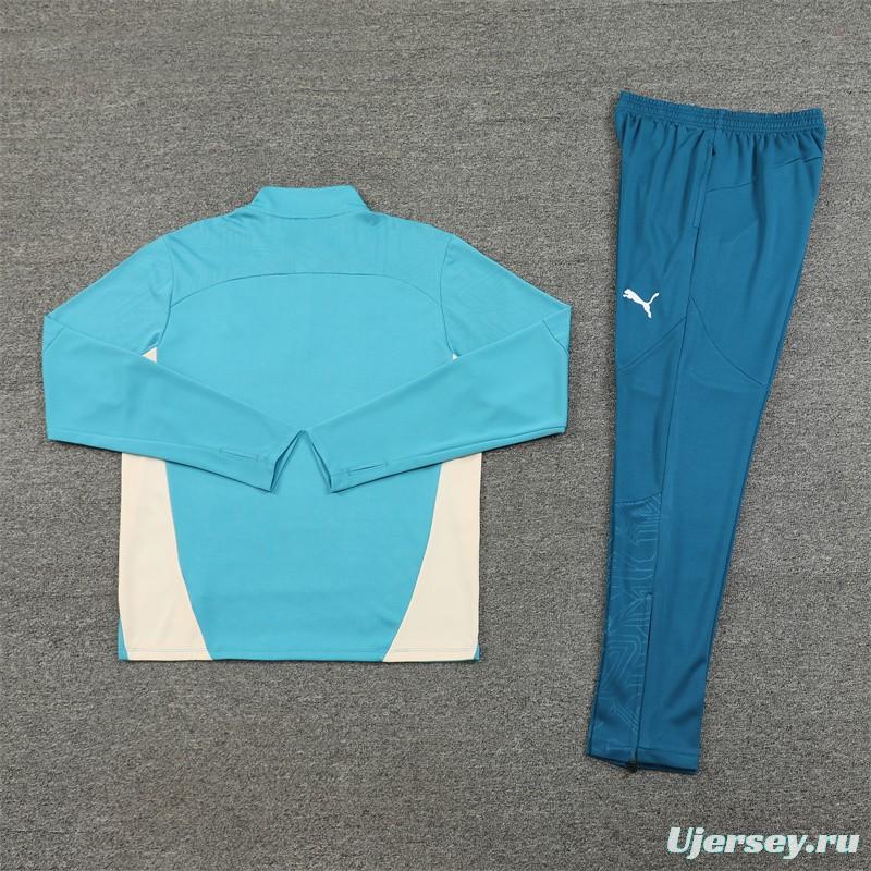 24/25 Olympique Marseille Lake Green Half Zipper Jacket+Long Pants