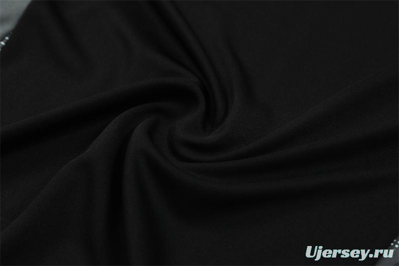 2024 Algeria Black Half Zipper Jacket+Long Pants