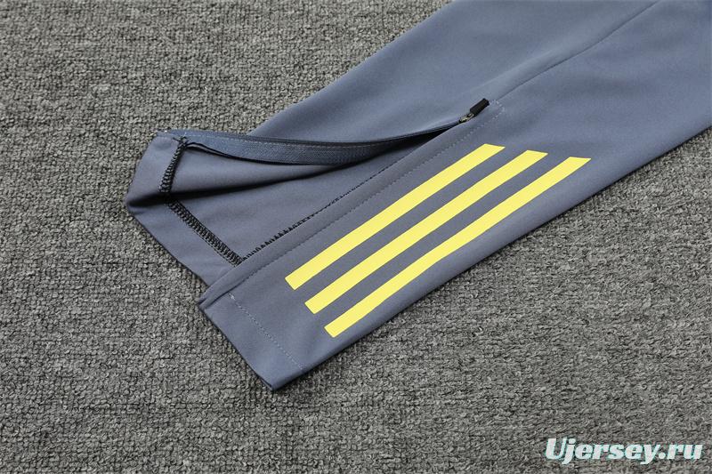 24/25 Juventus Yellow Half Zipper Jacket+Long Pants