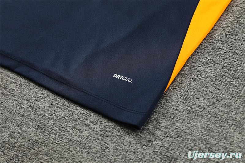 24/25 Olympique Marseille Navy Orange Zipper Jacket+Long Pants