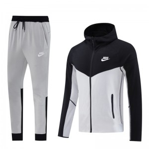 2024 NIKE Sports White/Black Full Zipper Jacket +Long Pants