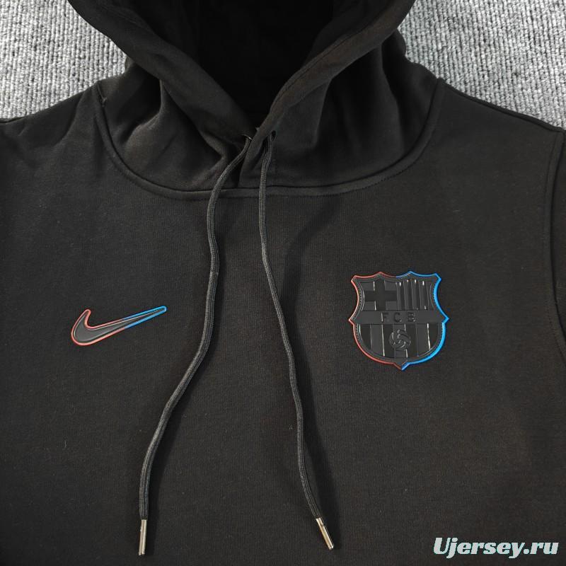 24/25 Barcelona Navy/Red/Black/Beige/Grey Hoodie WIth Black Badge