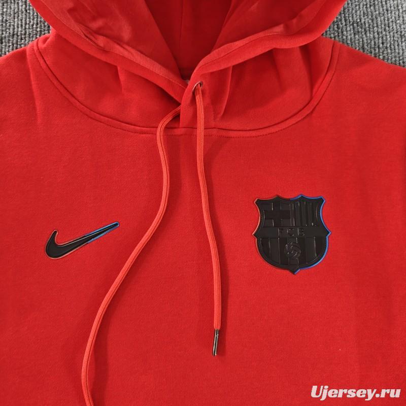 24/25 Barcelona Navy/Red/Black/Beige/Grey Hoodie WIth Black Badge