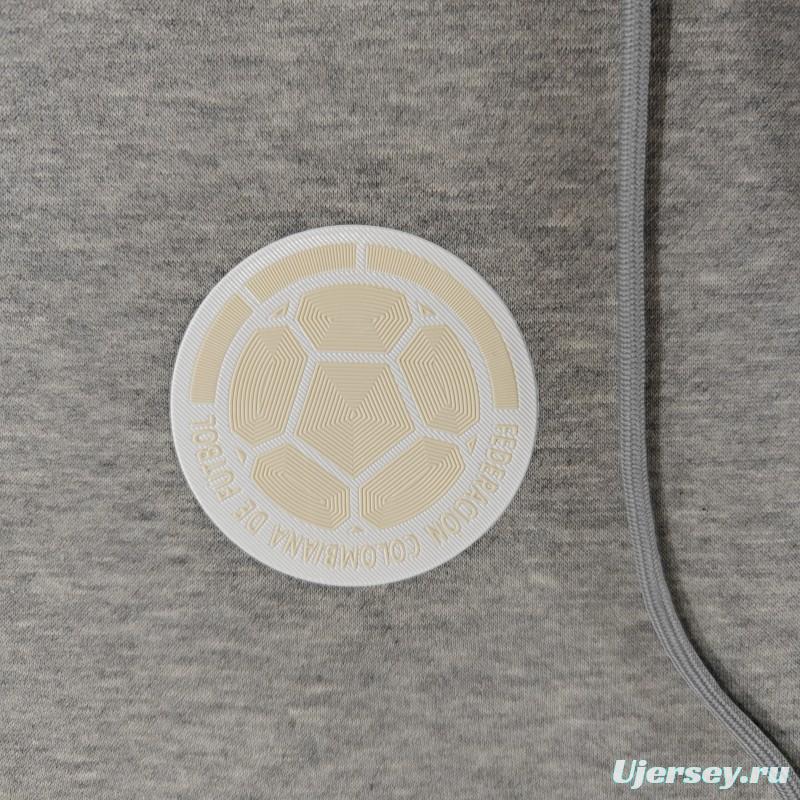 2024 Colombia 100th Black/Navy/Grey/Beige/White Hoodie With Golden Badge