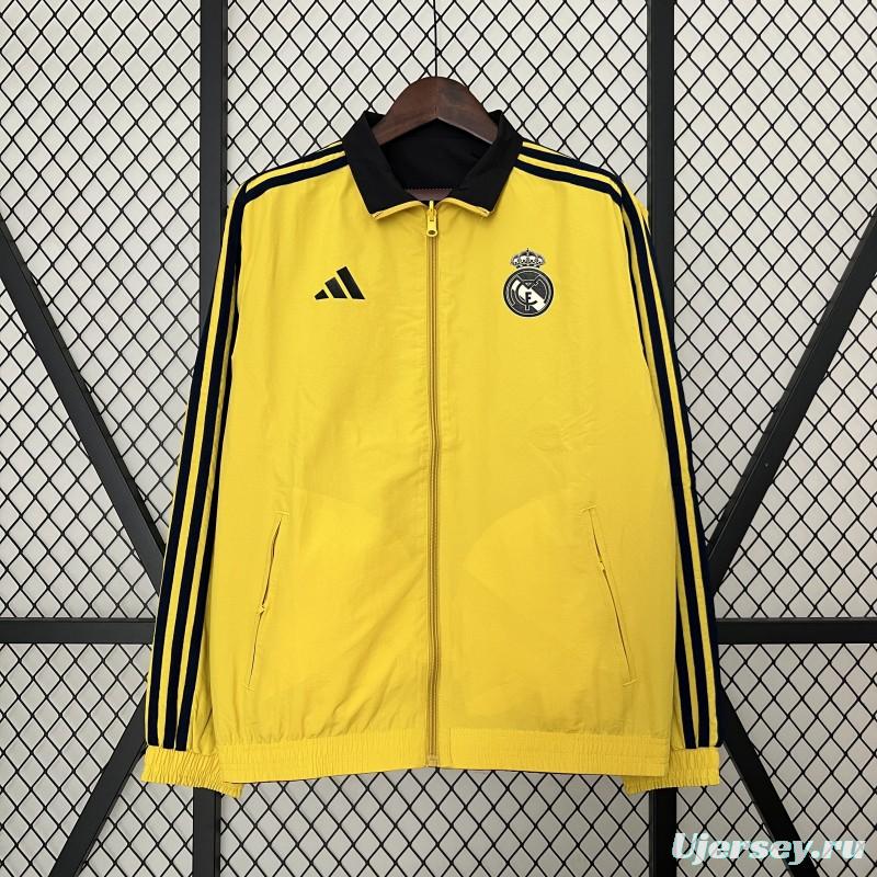 24/25 Real Madrid Yellow/Red Reversible Windbreaker