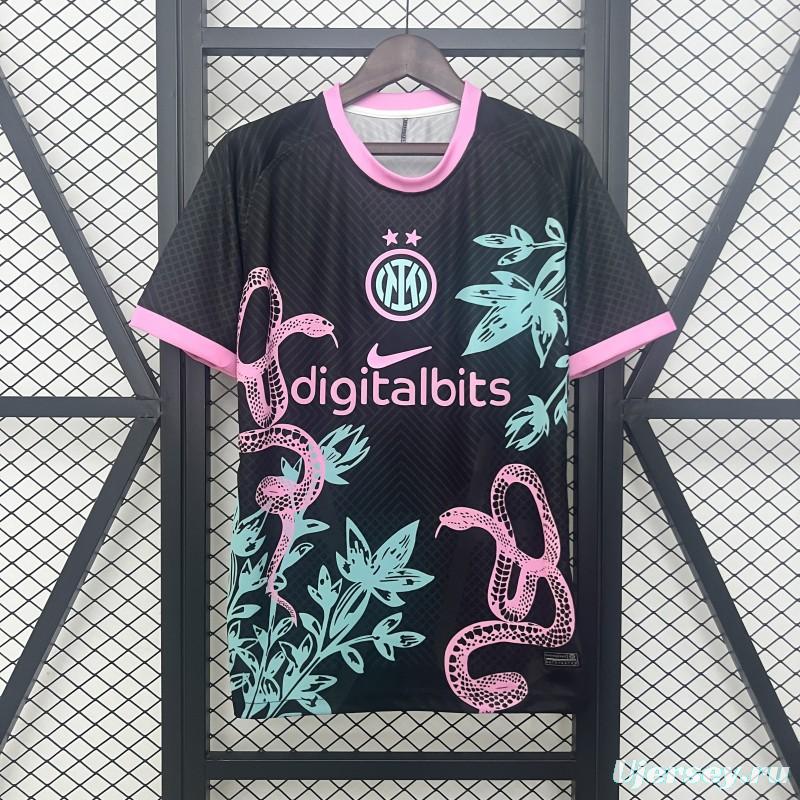 24/25 Inter Milan Black With Pink Snake Jersey