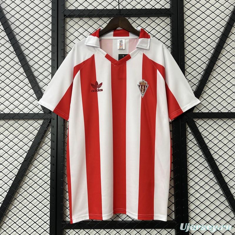 Retro 86/87 Sporting Gijon Home Jersey