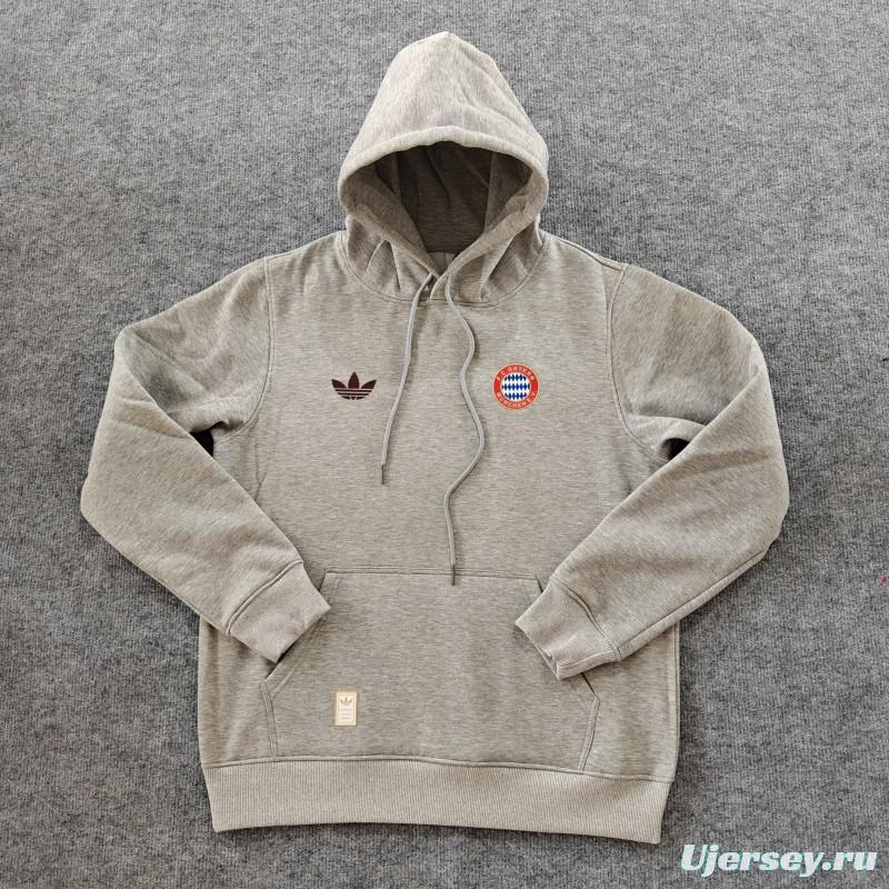 24/25 Bayern Munich Navy/Red/Black/Beige/Grey Hoodie WIth Black Badge