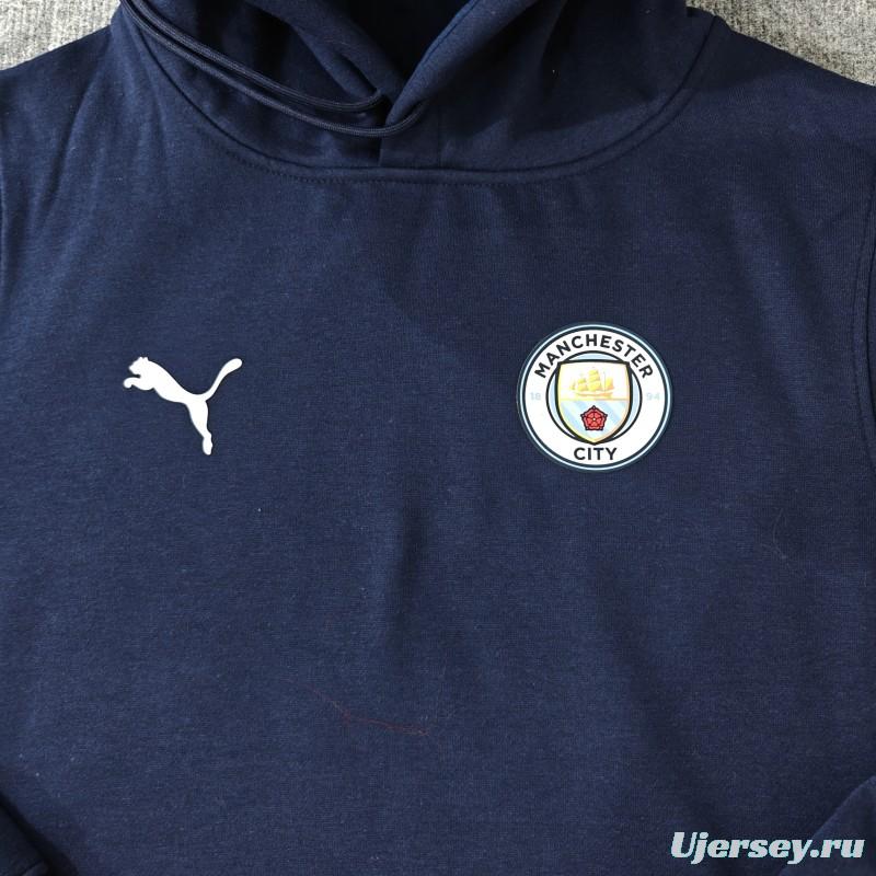 24/25 Manchester City Navy/Red/Black/Beige/Grey Hoodie WIth Black Badge