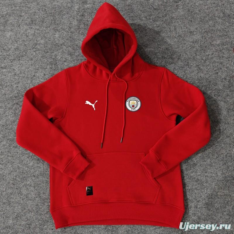 24/25 Manchester City Navy/Red/Black/Beige/Grey Hoodie WIth Black Badge