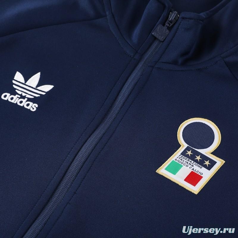 2024 Italy Blue Full Zipper Jacket +Long Pants