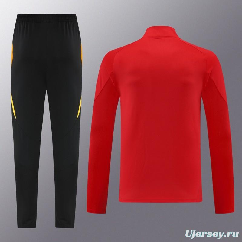 2024 Adidas Red Half Zipper Jacket+Long Pants