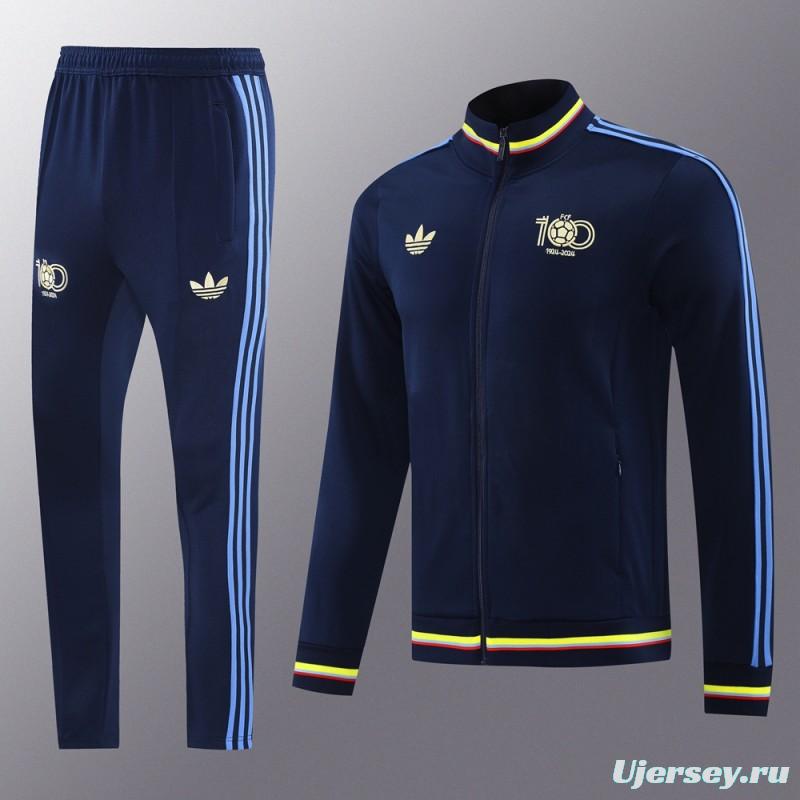 2024 Colombia Navy Full Zipper Jacket +Long Pants