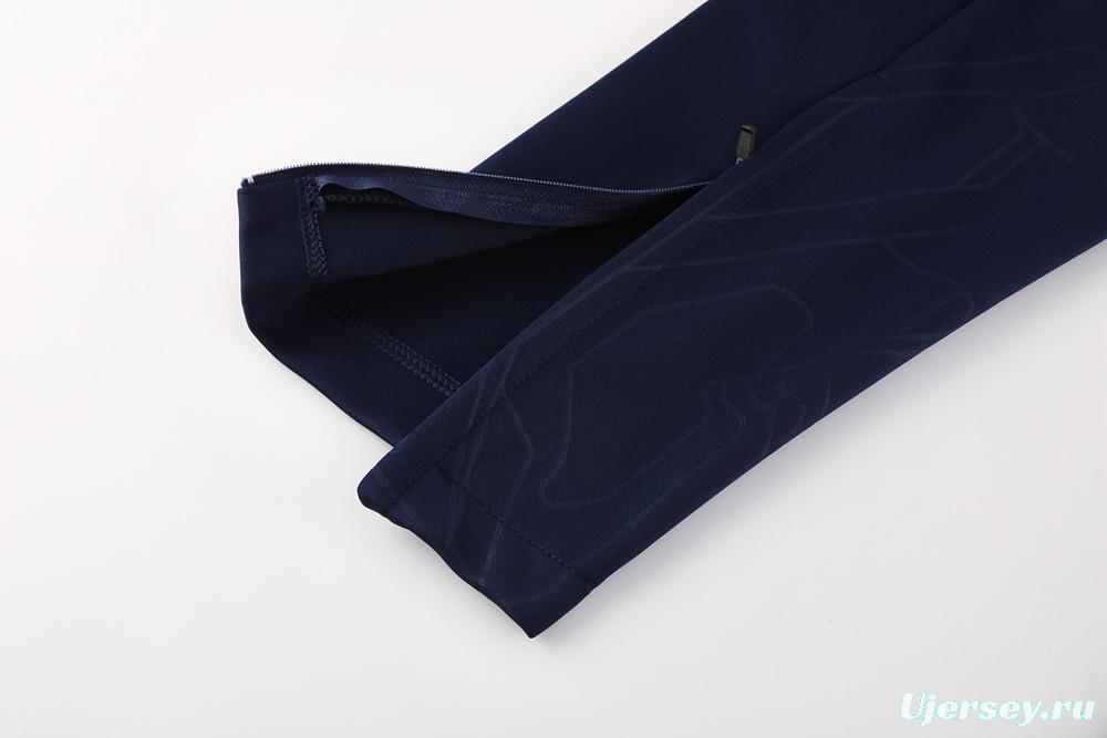 24/25 Olympique Marseille Navy Full Zipper Jacket +Long Pants