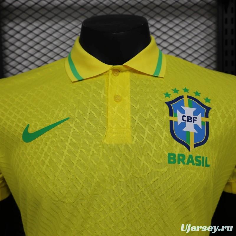 25/26 Player Version Brazil POLO Yellow Jersey