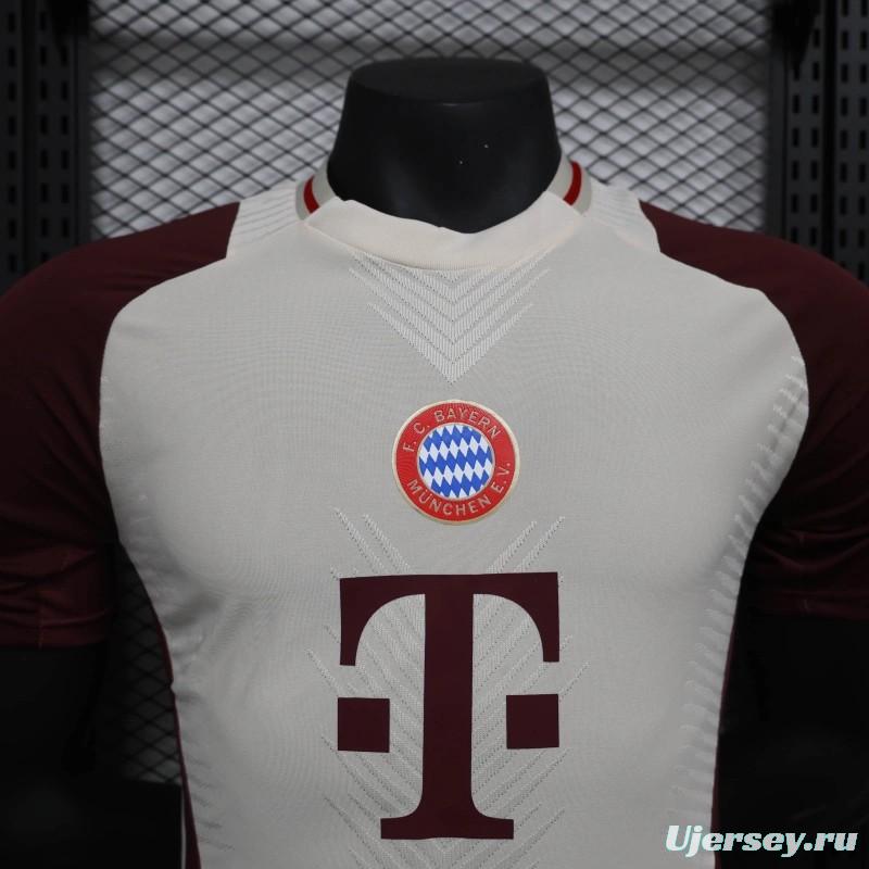 25/26 Player Version Bayern Munich Training White Wine Jersey