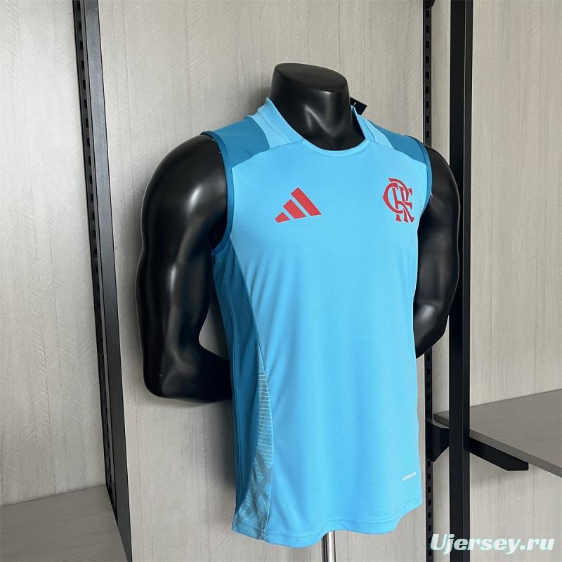 25/26 Flamengo Training Jersey Wear Light Blue Vest Jersey S-XXXXL