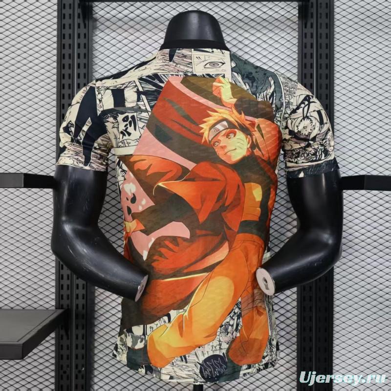 Player Version 2025 Japan White with Naruto Anime Character Graphic Jersey