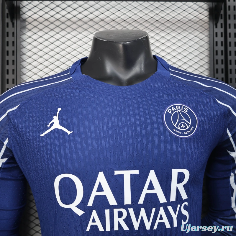 24/25 Player Version PSG Forth Blue Long Sleeve Jersey