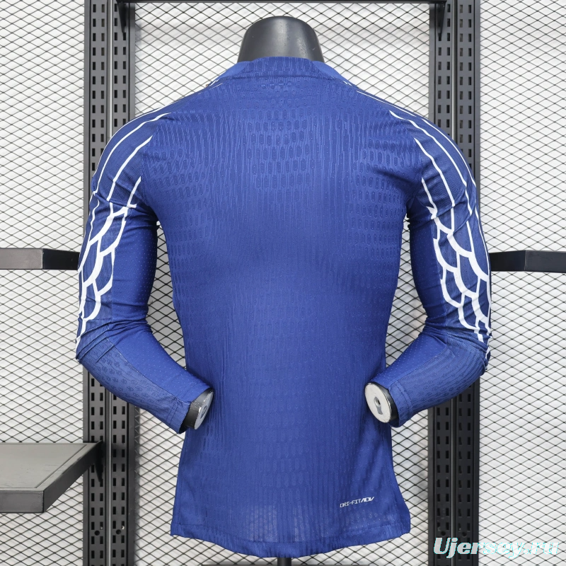 24/25 Player Version PSG Forth Blue Long Sleeve Jersey