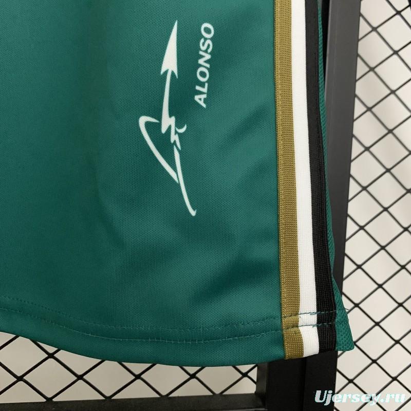 2025 F1 Formula Aston Martin Green ARAMCO #14 T-Shirt