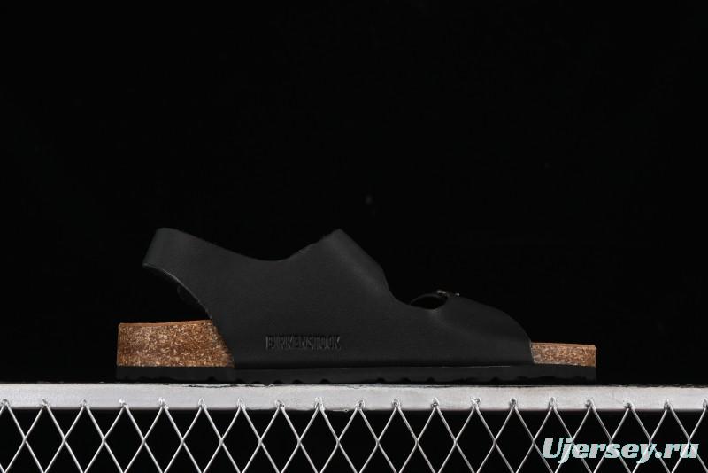 Birkenstock Birkenstock Sandals Series Black Leather with Soft Cushioning Cork Midsole - T.D4