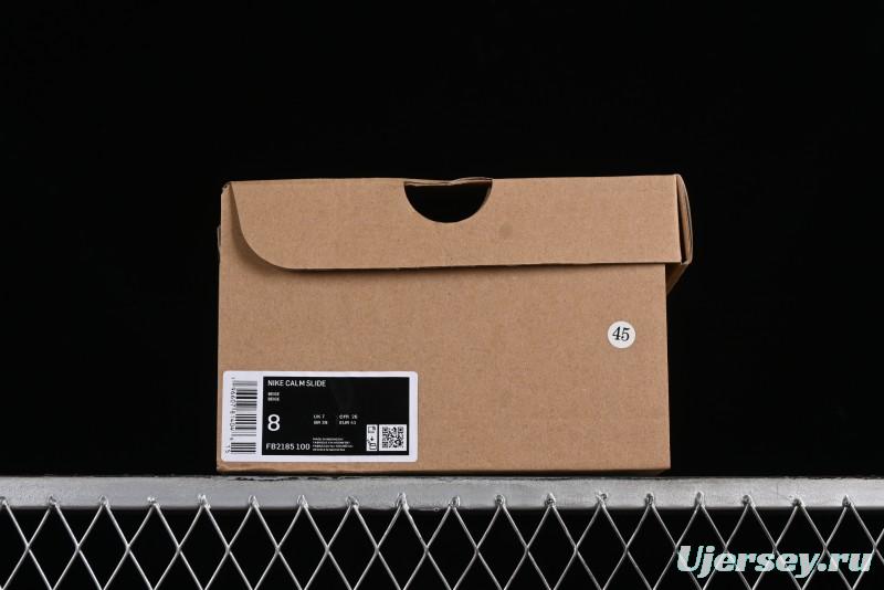 Nike Calm Slide Mule Comfortable Foam Sandals with Textured Footbed - FB2185-100