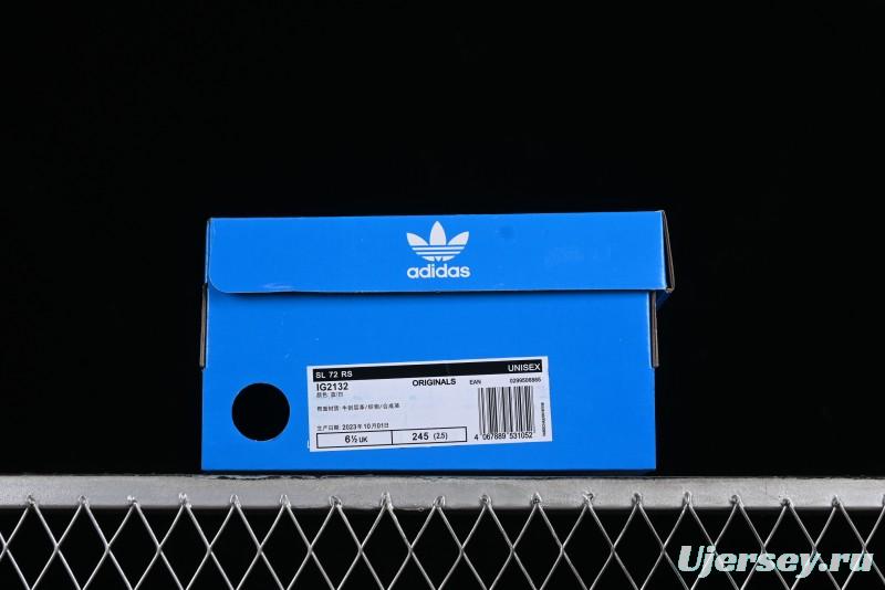 Adidas Originals SL 72 RS Retro Running Shoes with Nylon Upper and Rubber Outsole - IG2132