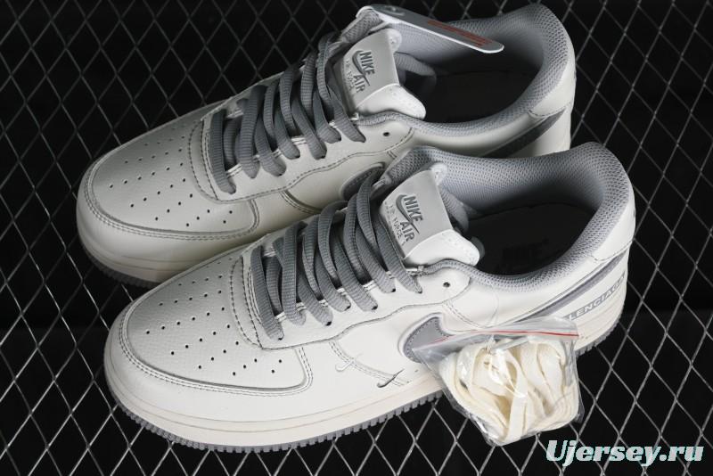 Balenciaga x Nike Air Force 1 '07 Low Triple Swoosh Beige Grey Casual Shoes - FR0538-091
