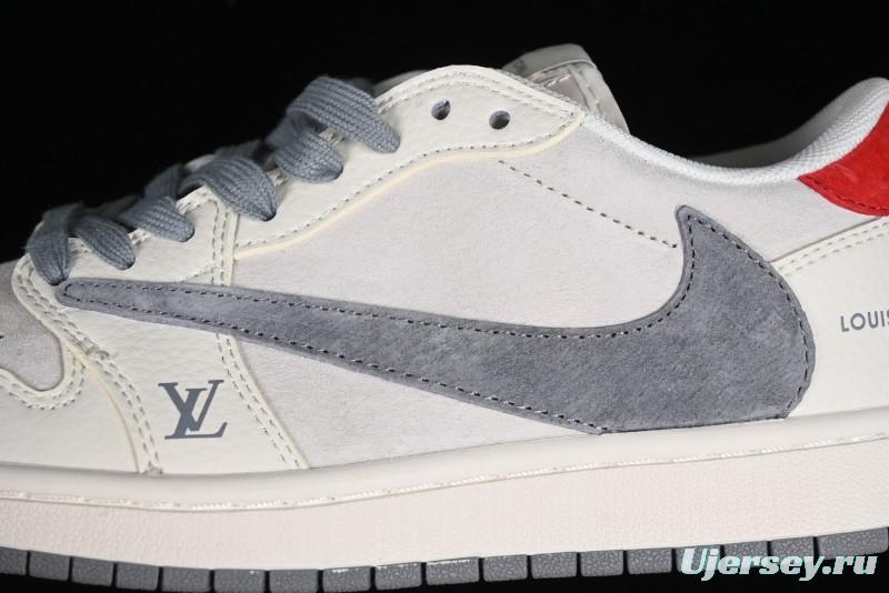 Nike Travis Scott x Fragment Design x Air Jordan 1 Low OG SP AJ1 LV Collaboration Casual Sneakers - XY2688-103