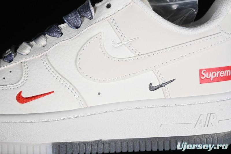 Nike Air Force 1 '07 Low LV Collaboration - White Grey Two-Tone Low-Top Casual Sneakers - XZ6188-005